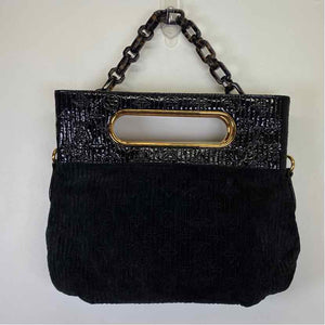 Pre-Owned Louis Vuitton Black Suede Designer Handbag