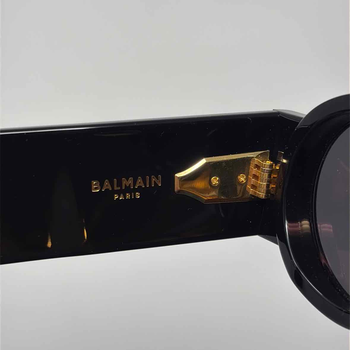 Pre-Owned Balmain Black Plastic Designer Sunglasses