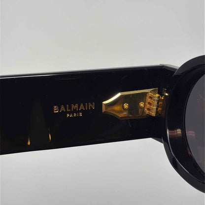 Pre-Owned Balmain Black Plastic Designer Sunglasses
