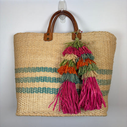 Pre-Owned mar y sol Tan Multi Woven Handbag