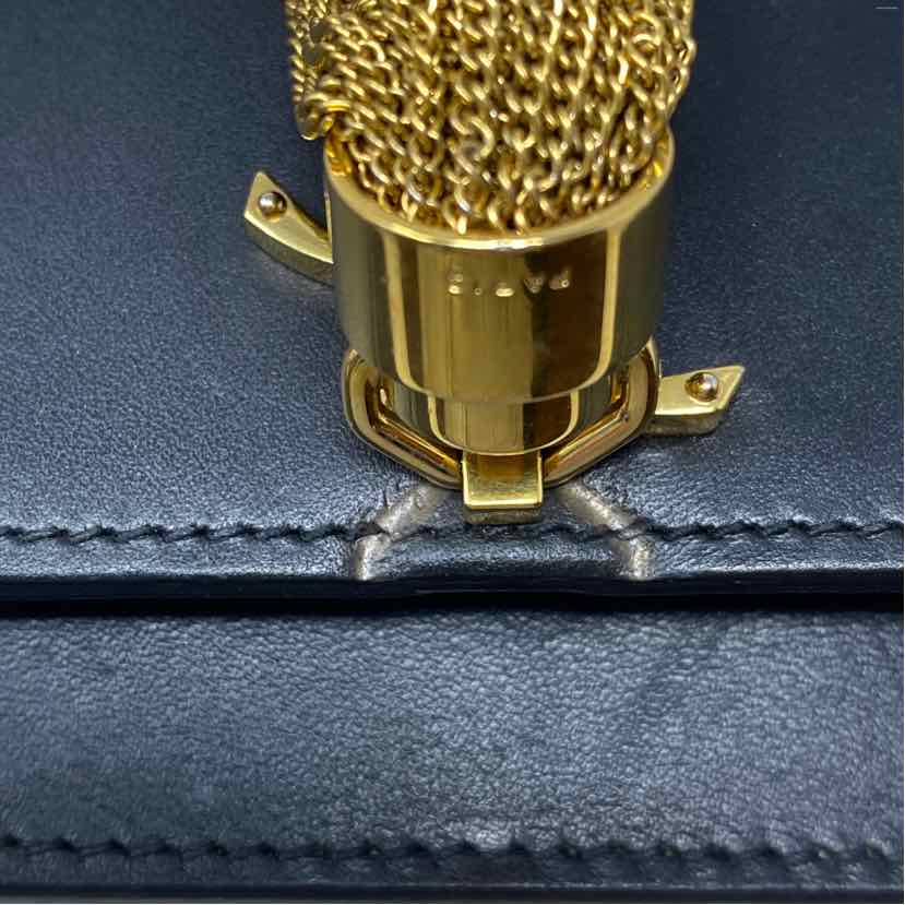 Pre-Owned Saint Laurent Black Leather Designer Handbag