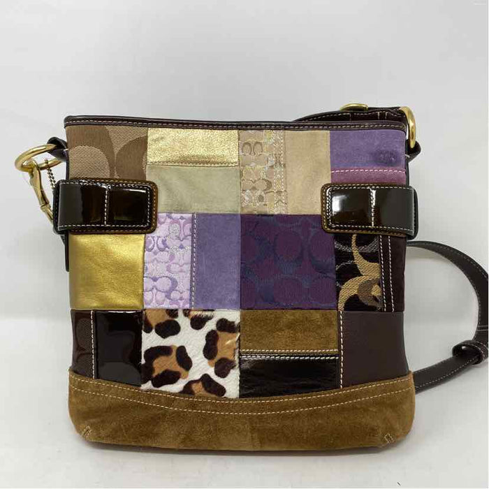 Pre-Owned Coach Patchwork Suede Handbag