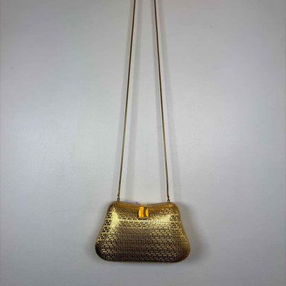 Pre-Owned Saks 5th Ave Gold Metal Handbag
