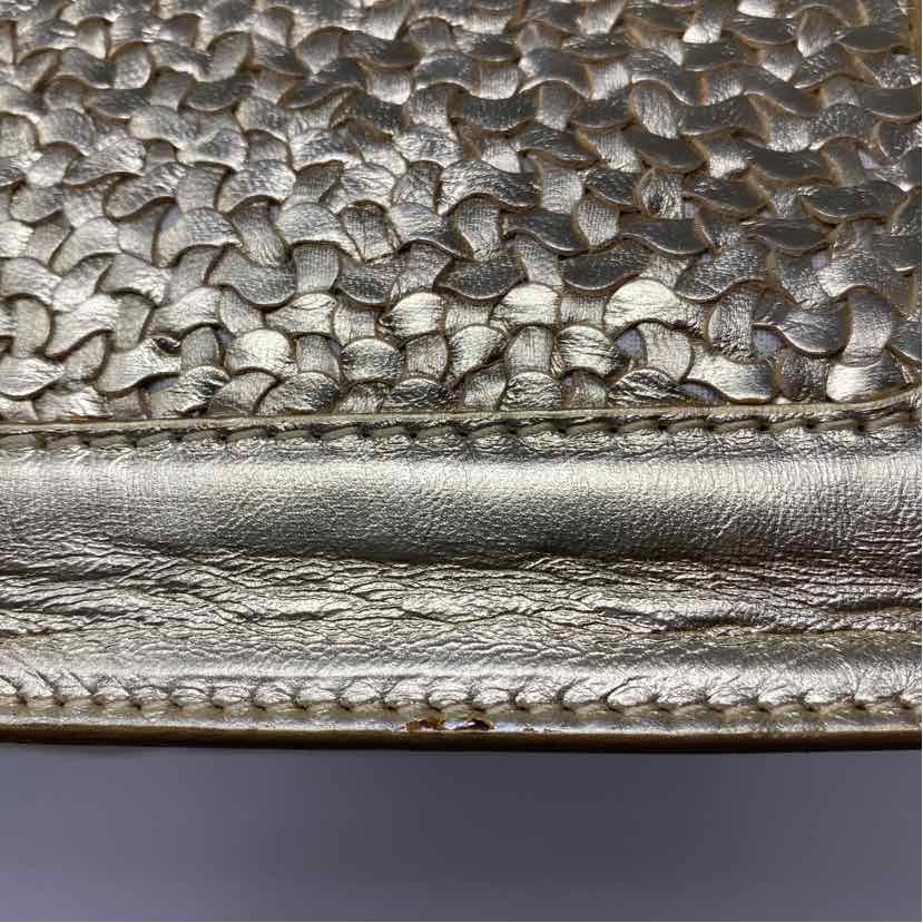 Pre-Owned Jimmy Choo Gold Leather Designer Handbag