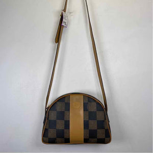 Pre-Owned Fendi Check Canvas Designer Handbag
