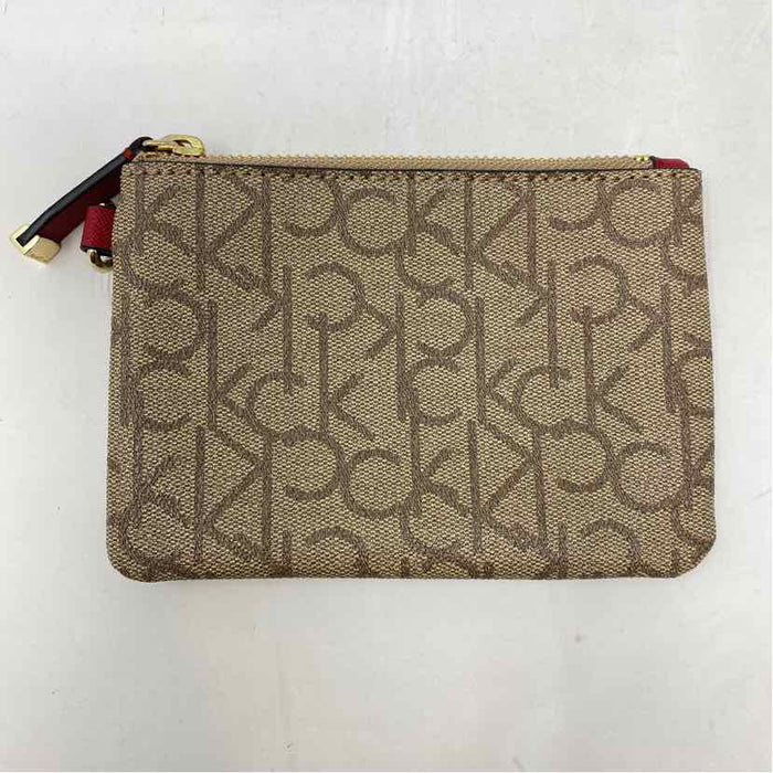 Pre-Owned Calvin Klein Monogram Leather Wallet