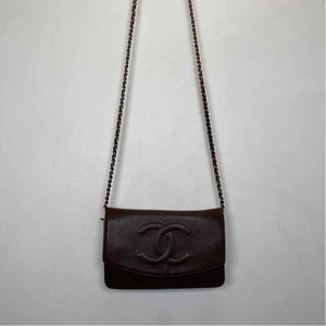Pre-Owned Chanel Brown Leather Designer Handbag