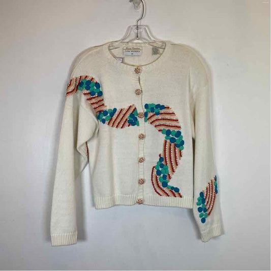 Pre-Owned Size M Marisa Christina Lisa Nichols White Multi Sweater
