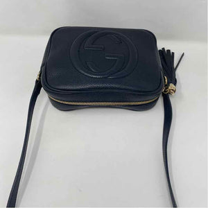 Pre-Owned Gucci Black Leather Designer Handbag