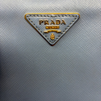 Pre-Owned Prada Light Blue Leather Designer Handbag