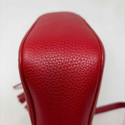Pre-Owned Gucci Red Leather Designer Handbag