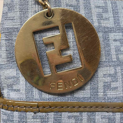 Pre-Owned Fendi Blue Canvas Designer Handbag