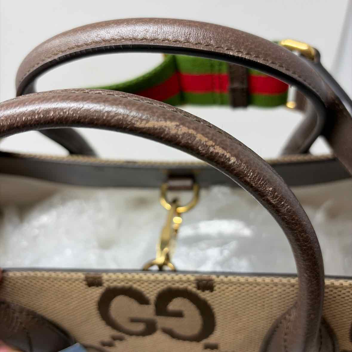 Pre-Owned Gucci Monogram Canvas Designer Handbag