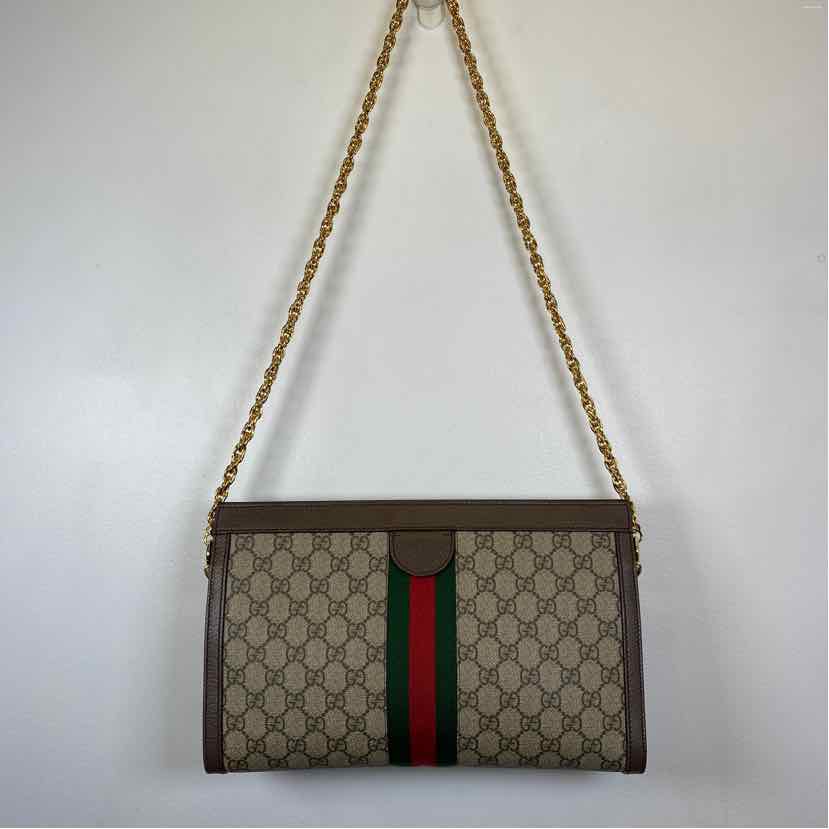 Pre-Owned Gucci Monogram Canvas Designer Handbag