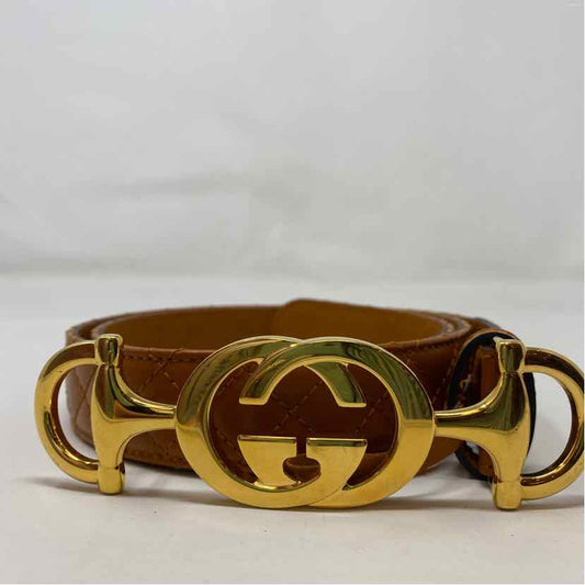 Pre-Owned Gucci Cognac Leather Designer Belt