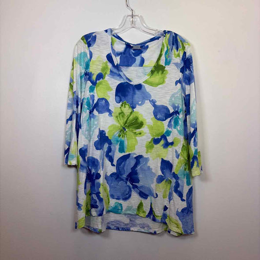 Pre-Owned Size 1 Chico's Blue/Green Top