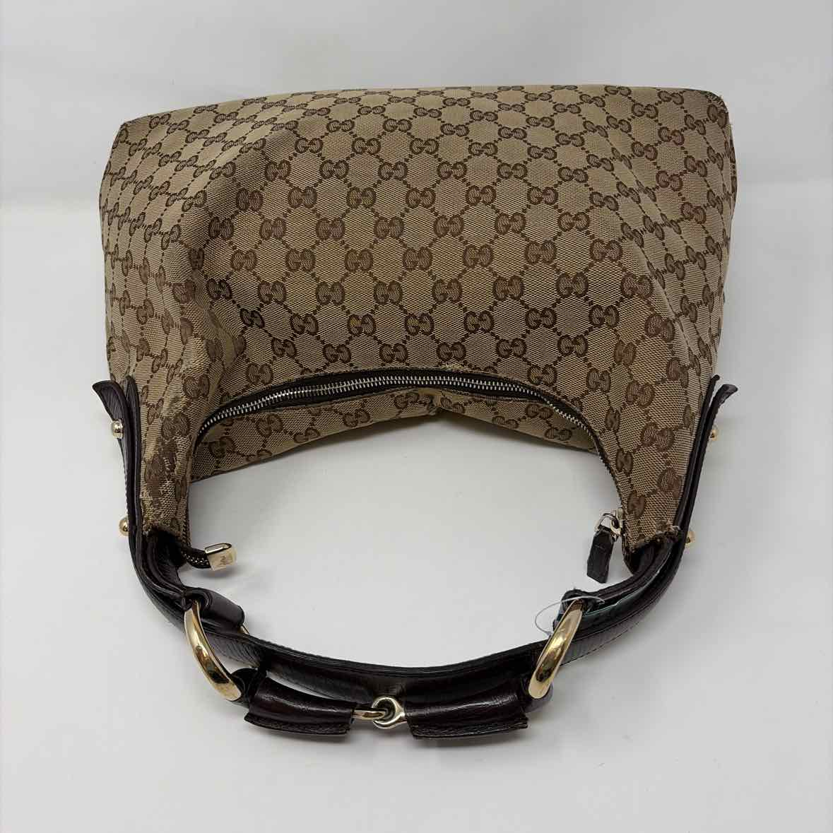 Pre-Owned Gucci Tan Fabric Designer Handbag