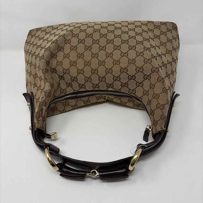 Pre-Owned Gucci Tan Fabric Designer Handbag