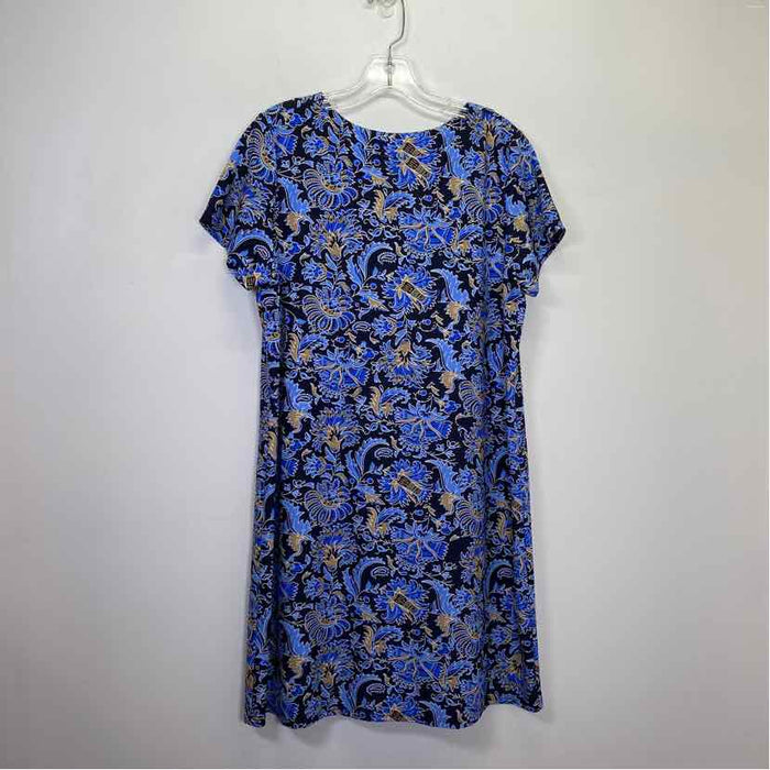 Pre-Owned Size L Jude Connally Blue Floral Casual Dress
