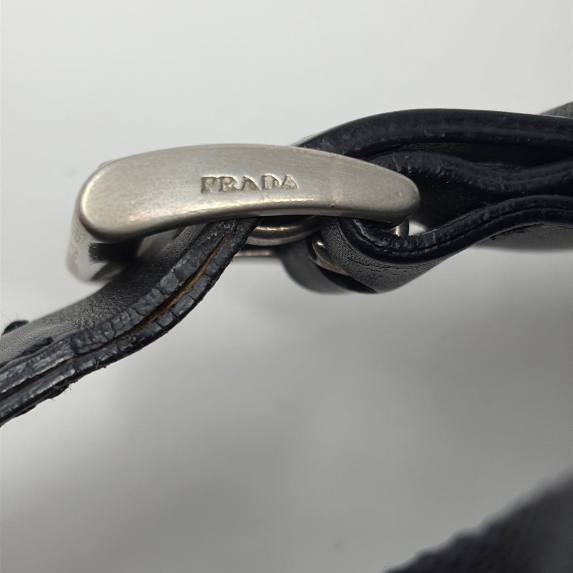 Pre-Owned Prada Black Nylon Designer Handbag