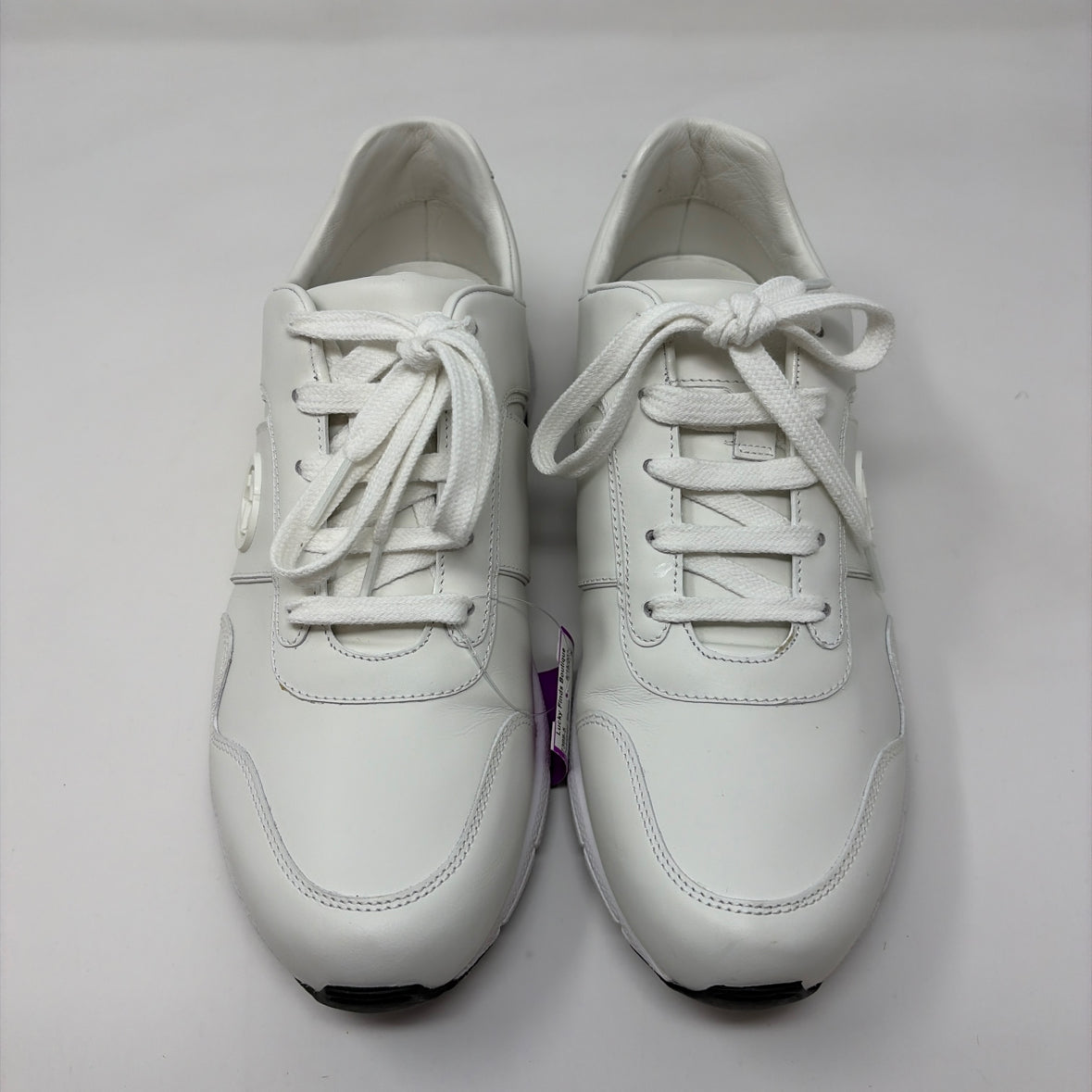 Pre-Owned Gucci White Leather Shoe Size 9 Designer Shoes