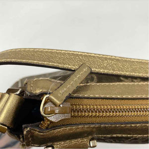 Pre-Owned Gucci Gold Nylon Designer Handbag