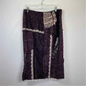 Pre-Owned Size 10/L Nina Ricci Purple Multi Skirt
