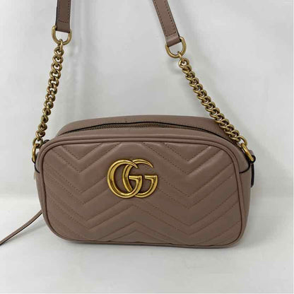 Pre-Owned Gucci Mauve Leather Designer Handbag