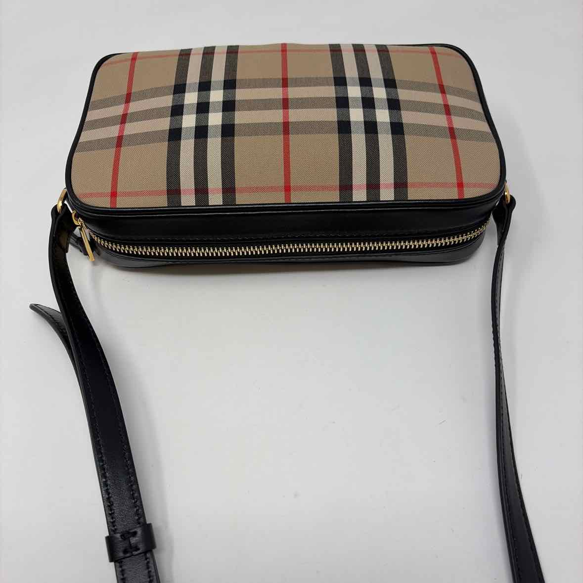 Pre-Owned Burberry Tan Multi Fabric Designer Handbag