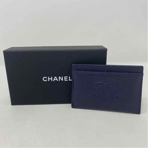 Pre-Owned Chanel Blue Leather Designer Wallet