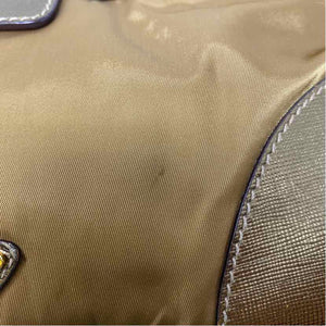Pre-Owned Prada Gold Fabric Designer Handbag