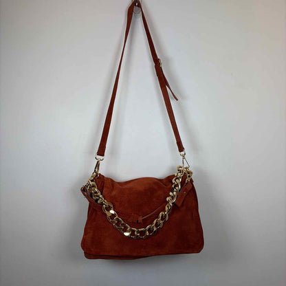 Pre-Owned Made in Italy Burnt Orange Leather Handbag