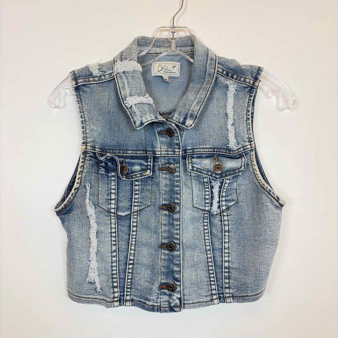 Pre-Owned Size L ChiOle Denim Vest