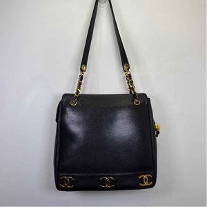Pre-Owned Chanel Black Leather Designer Handbag