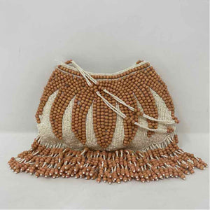 Pre-Owned INS Classical Style Peach Wood Handbag