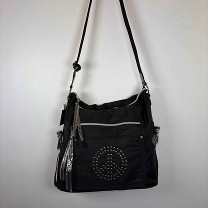 Pre-Owned SR Squared Black Nylon Handbag