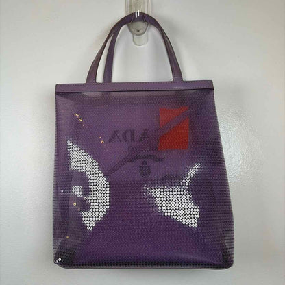 Pre-Owned Prada Purple Sequined Designer Handbag