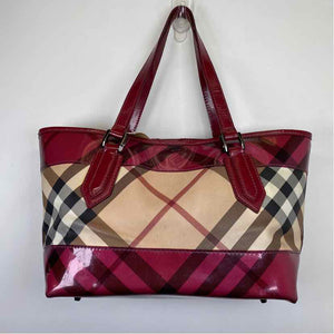 Pre-Owned Burberry Plaid Canvas Designer Handbag