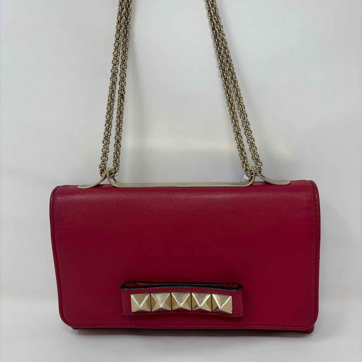 Pre-Owned Valentino Pink Leather Designer Handbag