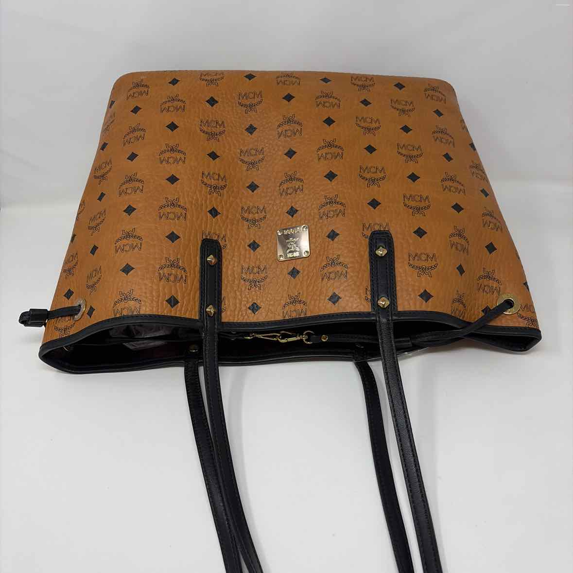 Pre-Owned MCM Cognac Leather Designer Handbag