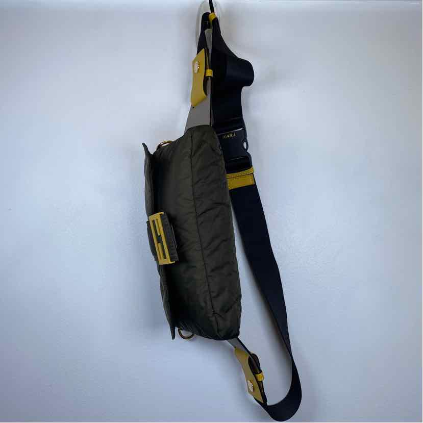 Pre-Owned Fendi Olive Nylon Designer Handbag