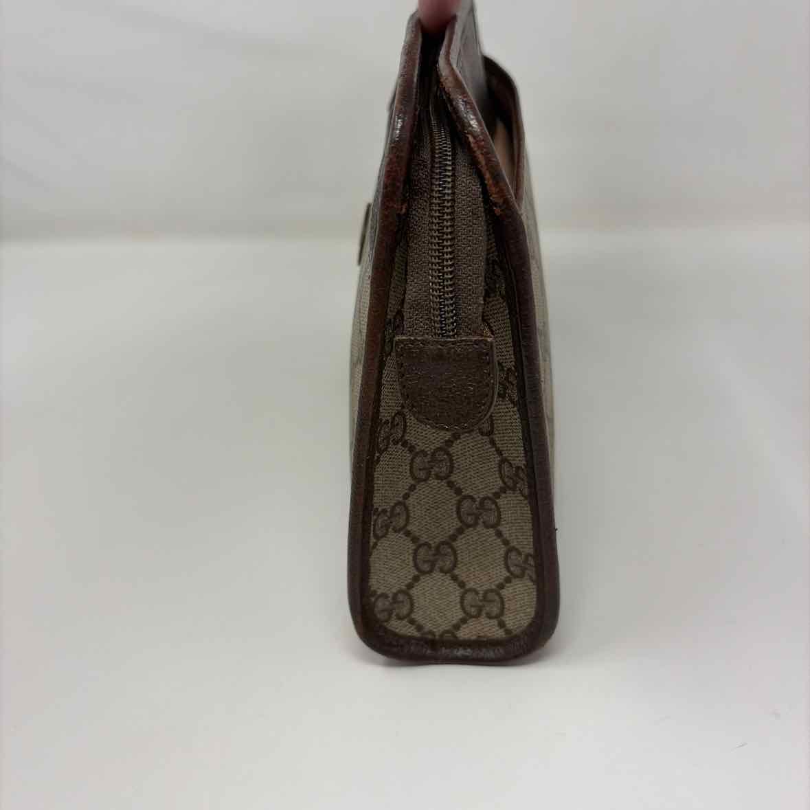 Pre-Owned Gucci Brown Leather Designer Handbag