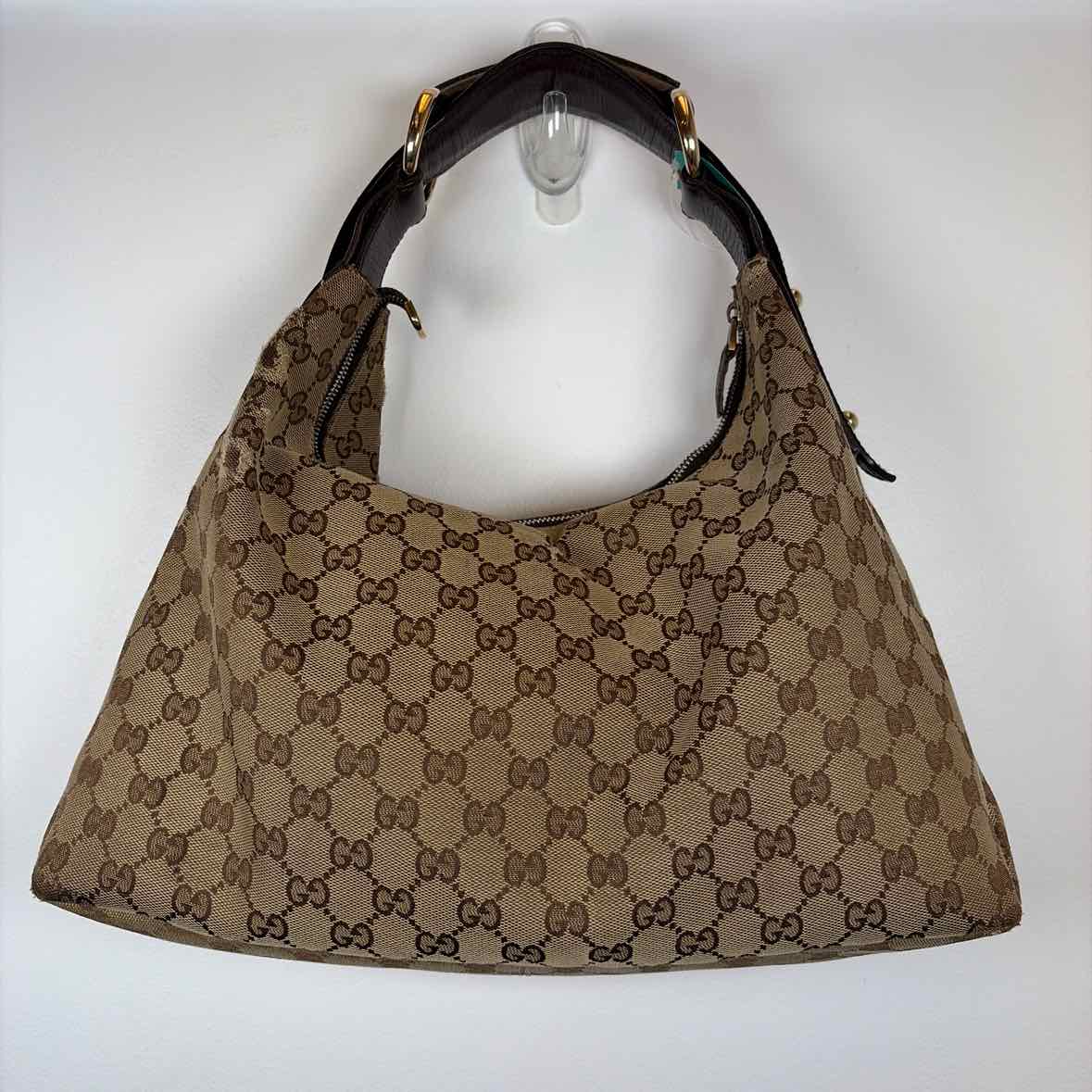 Pre-Owned Gucci Tan Fabric Designer Handbag