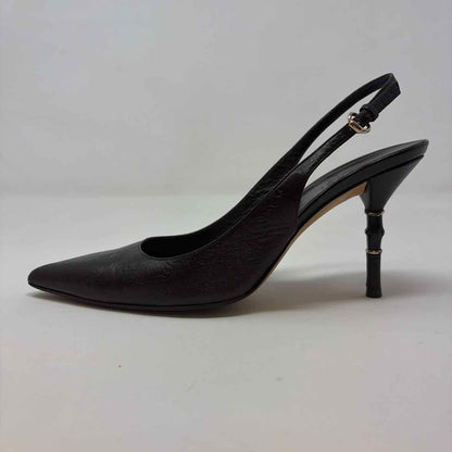 Pre-Owned Gucci Brown Leather Shoe Size 8 Designer Shoes