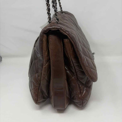 Pre-Owned Chanel Brown Leather Designer Handbag