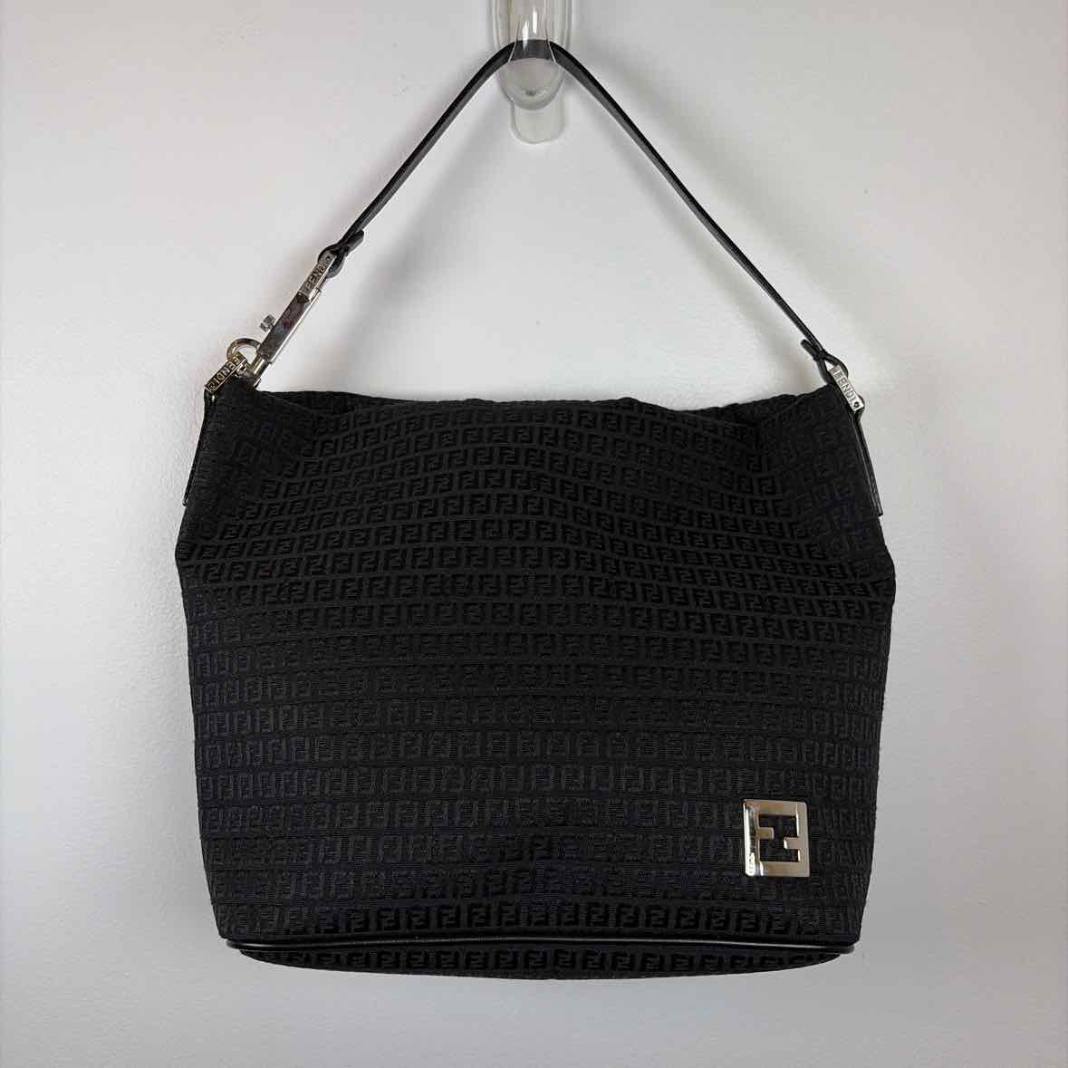 Pre-Owned Fendi Black Fabric Designer Handbag