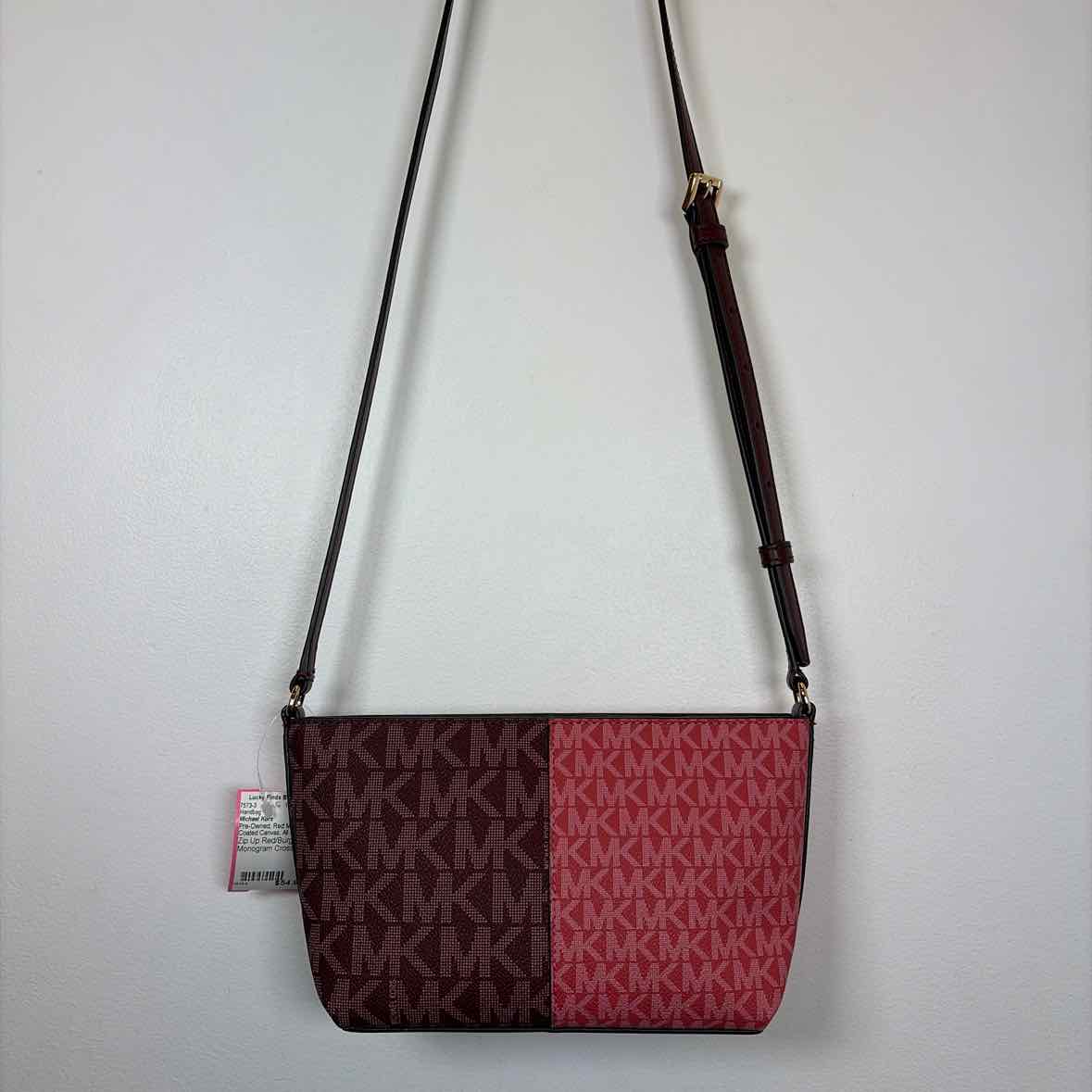 Pre-Owned Michael Kors Red Multi Coated Canvas Handbag