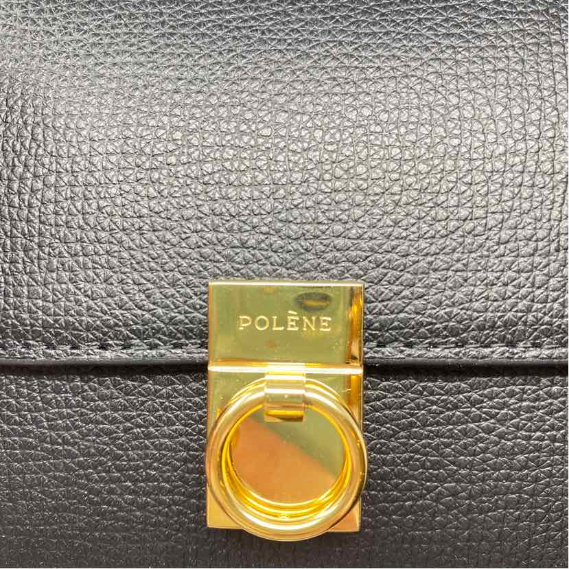 Pre-Owned Polene Black Leather Designer Wallet
