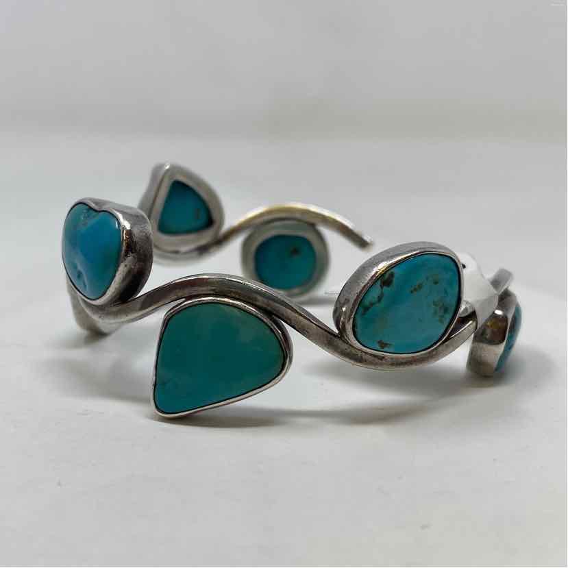 Pre-Owned Charles Albert Turquoise Sterling Bracelet