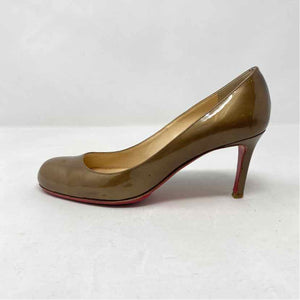 Pre-Owned Christian Louboutin Gold Leather Shoe Size 6 Designer Shoes